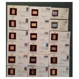 First Day Issued Stamps 24 Karat Gold Plated