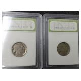2  Buffalo Nickels