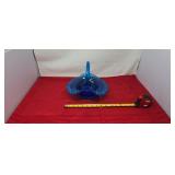 Fenton Colonial Blue Hobnail Glass Basket