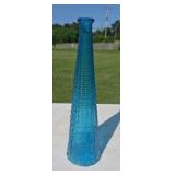Italian Empoli Glass Mid-Century Aztec Aqua