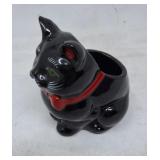 Vintage Shafford Black Cat Planter ï¿½ Redware, Bow
