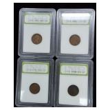 4 Wheat Pennies