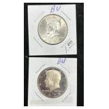 2 Kennedy Half Dollars Brilliant uncirculated