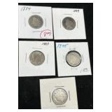 5 Liberty Head ï¿½Vï¿½ Nickels