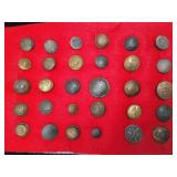 Collection of Old Military Buttons
