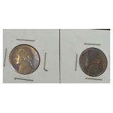 Two 1945 Nickels Wartime