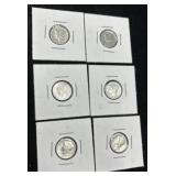 6 Mercury Silver Dimes
