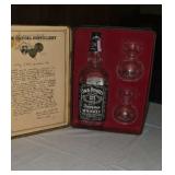 Jack Daniels 10 with Bottle and Glasses Empty