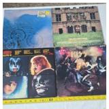 LP Vinyl Records Including, KISS, Rolling Stones