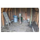 Contents of the Storage Shed Galvanized Garbage