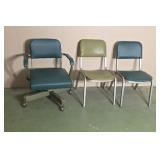 1950s Office Chair and Waiting Room Chairs