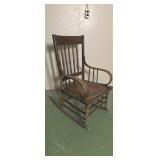 Oak Bent Arm Sewing Rocker