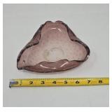Murano Art Glass Bowl Amethyst Purple