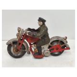 Hubley Motorcycle Patrol Cast Iron toy 6 1/4"