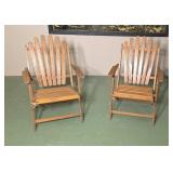 Folding Slat Lawn Chairs From the 1950s