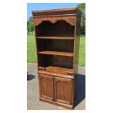 75" Tall Bookcase with Double Door Bottom