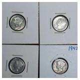 4  Mercury Dimes