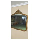 1930s 33"X32" Wall Mirror