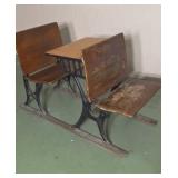 Antique One Room Schoolhouse Desk with Inkwell