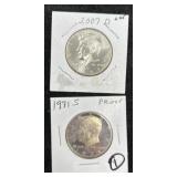 2 Proof Kennedy Half Dollar Coins