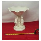 Ceramic Cherub Pedestal Bowl from 1963
