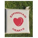 1960s Effingham Hearts Bleacher Cushion with