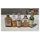 Miniature Whiskey Bottles from the 50s and 60s