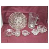 Clear Glass Picture 10 in Fruit Salad Bowl and