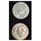 2 Eisenhower Coins