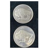 2 Buffalo Copper Coins