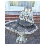 38" Tall Bird Bath with Fountain