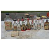 Miniature Whiskey and Wine Bottles from the 50s
