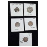 5 Error Coins Pennies Dime and Quarter