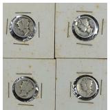 4  Mercury Dimes
