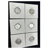 6 Mercury Silver Dimes
