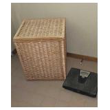 Wicker Clothes Hamper & Scale