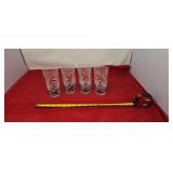 Mid Century Libbey Highball Drinking Glasses