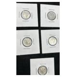 5 Mercury Silver Dimes