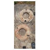 Two IH Tractor Wheel Weights.