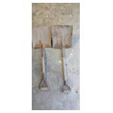 Two Flat Sand Shovels