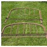 Antique Steel Bed No Rails