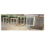 Five Old Wood House Windows