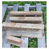 Four Pieces of Railroad Track 6" 15" 16" 17"
