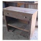 Old Wood Dresser Missing Doors Rough Shape