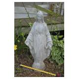 Concrete Virgin Mary Statue