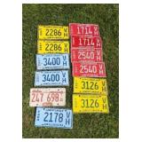 Antique Farm License Plates