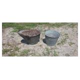 Coal Bucket and Galvanized 2 Gallon Bucket