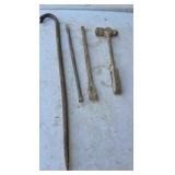 Large Bowling Hammer Pry Bars Crowbar Tire Tool