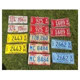 Antique Farm License Plates