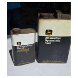 Two John Deere Antique Oil Cans